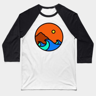 Waves and Mountain Baseball T-Shirt